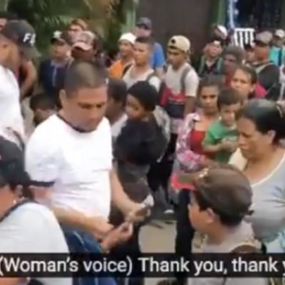 Soros? Video Purportedly Shows People Being Paid To Join Honduran Caravan